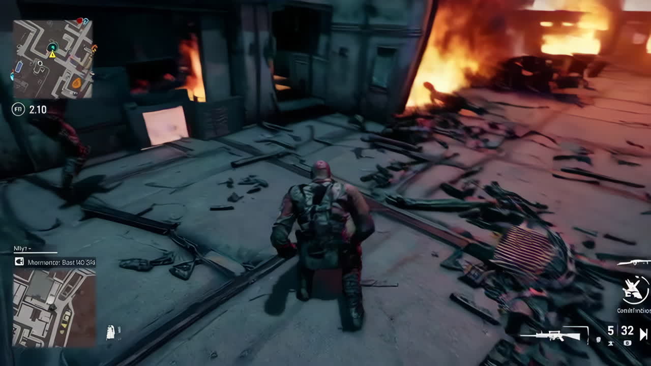 Fierce Firefight in a Damaged Urban Environment