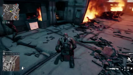 Fierce Firefight in a Damaged Urban Environment