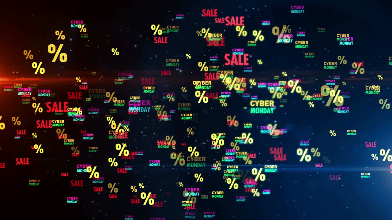Cyber Monday sale vortex loop and seamless background