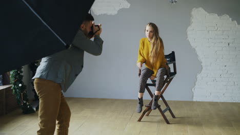 sesión de fotografía de retratos en el estudio