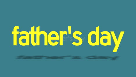 rolling fathers day text on blue gradient color