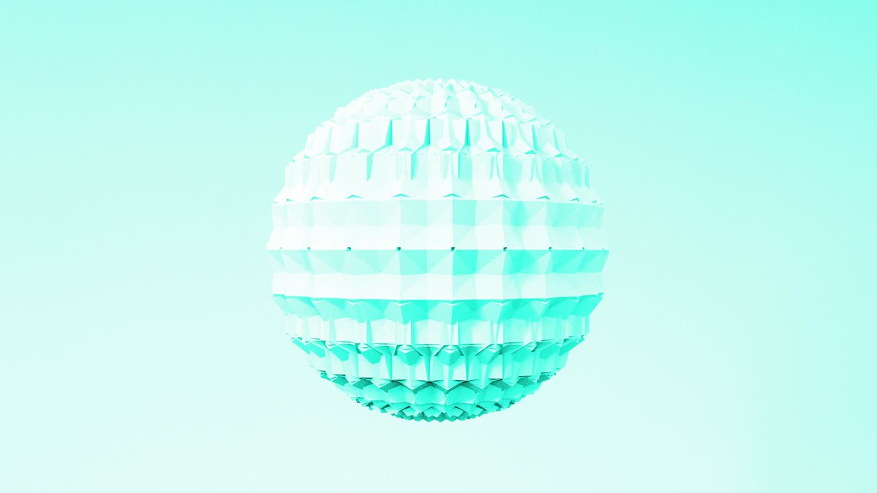 추상적인 3d 모양의 육각형 구 애니메이션, 4k 렌더링 루프 영상, 다양한 파스텔 색의 세트