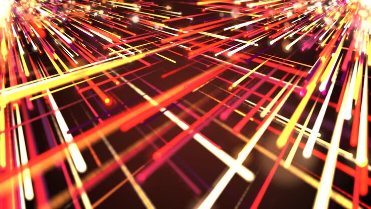Abstract Colorful Light Streaks Animated Flow Seamless Loop 4K Background for Vjs Loops Background Projection , Nightclub , Friday Night Party , Led Screen , Techno Music Display