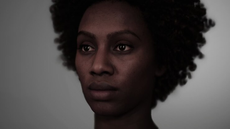 Retrato de belleza de mujer afroamericana
