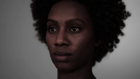 beauty portrait of african american woman