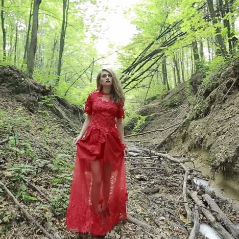 girl lost in forest