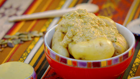 yellow cooked potatoes on a bowl