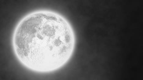 la lune et les nuages de fumée