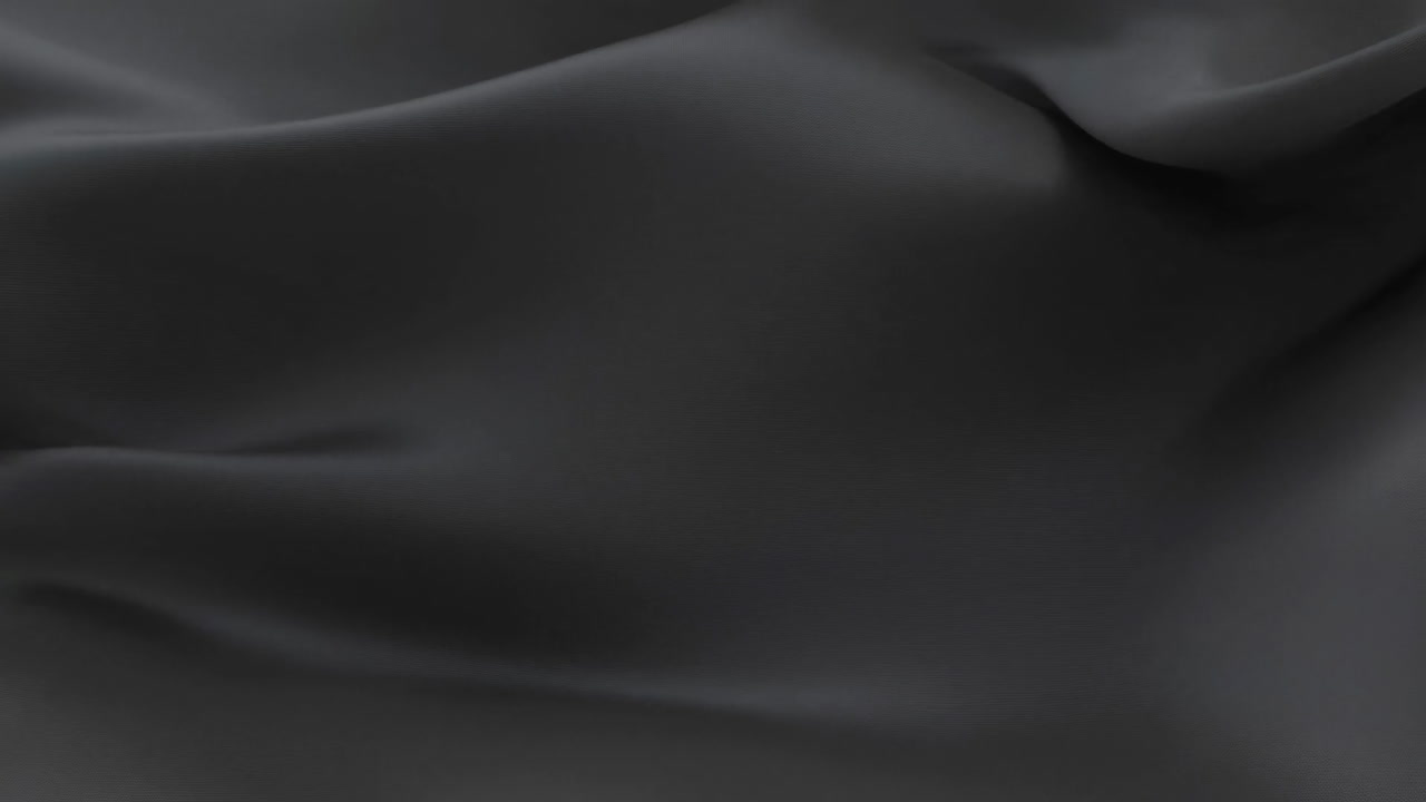 Black Satin Ripples With Silky Sheen. Soft Shadows Sculpt Smooth Surface, Deep Monochrome Tones Create Moody,