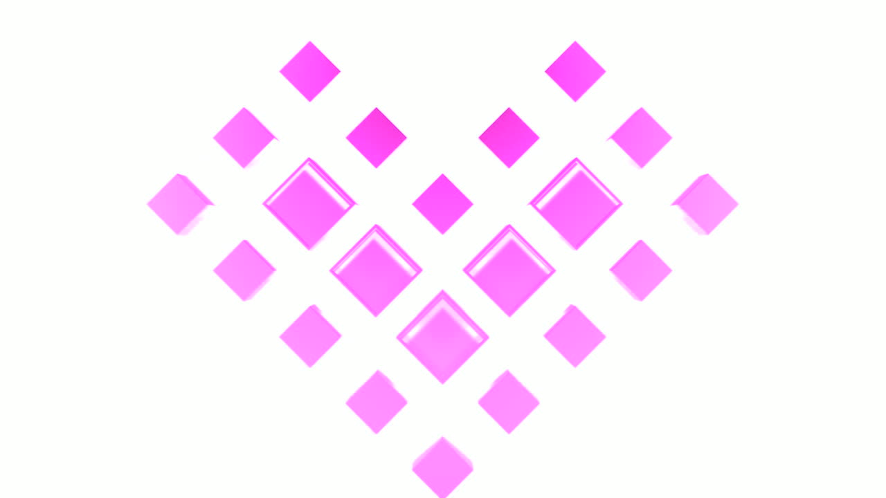 분홍색 기하학적 심장