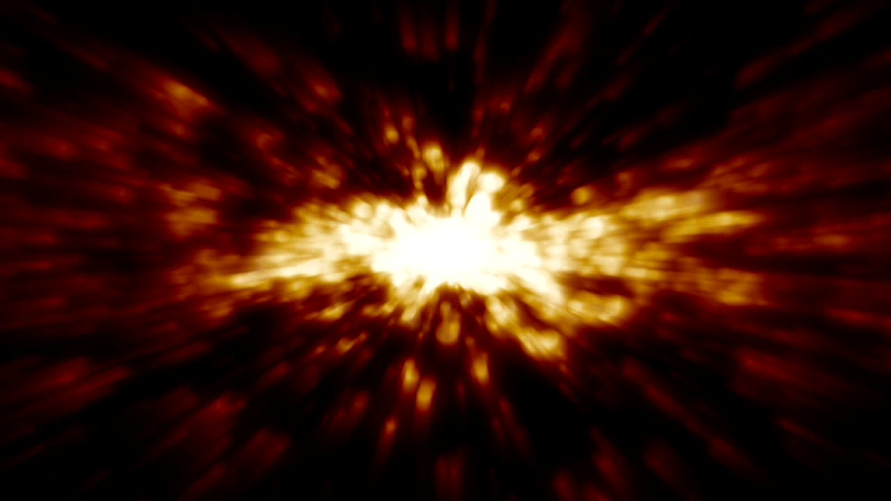 chispas partículas doradas fuego explosión rayos de luz en fondo negro