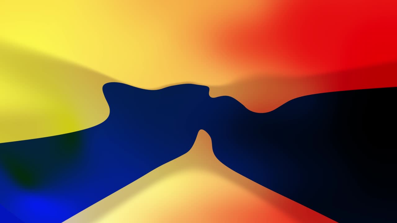 추상적인 그라디언트 다채로운 원활한 루프 곡선 부드러운 파동 배경 애니메이션.