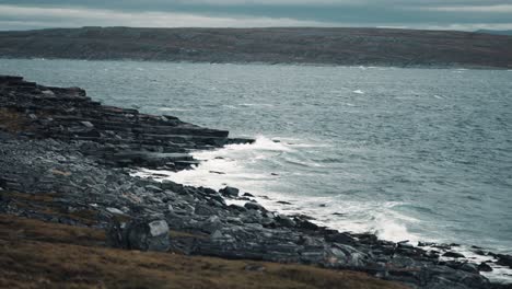 Powerful-waves-rolling-on-the-rocky-coastline