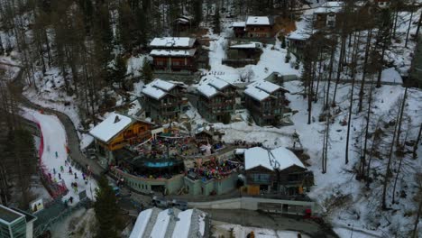aerial view of the zermatt luxury hotel in switzerland.