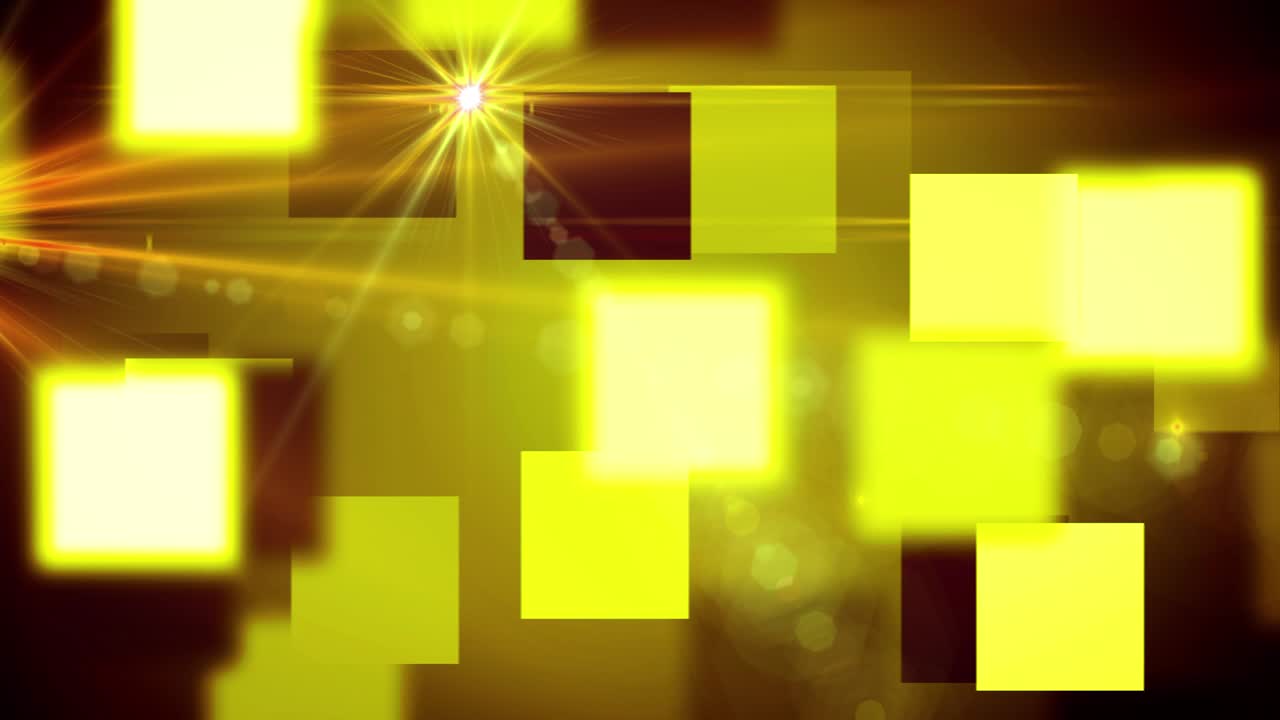 bucle de cuadrados amarillos rebotantes