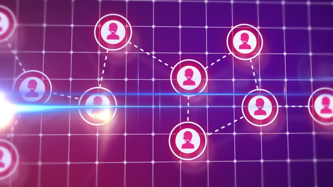 iconos de despachador animación de conexión. soporte técnico. concepto de servicio al cliente. tecnología omnicanal. 4k