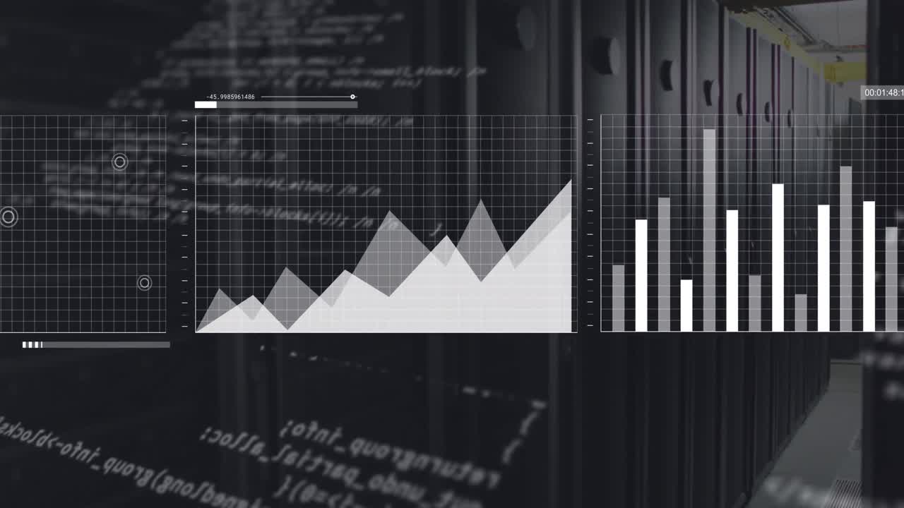 ⁇  차트, 그래프 및 데이터 처리 어두운 컴퓨터 서버  ⁇