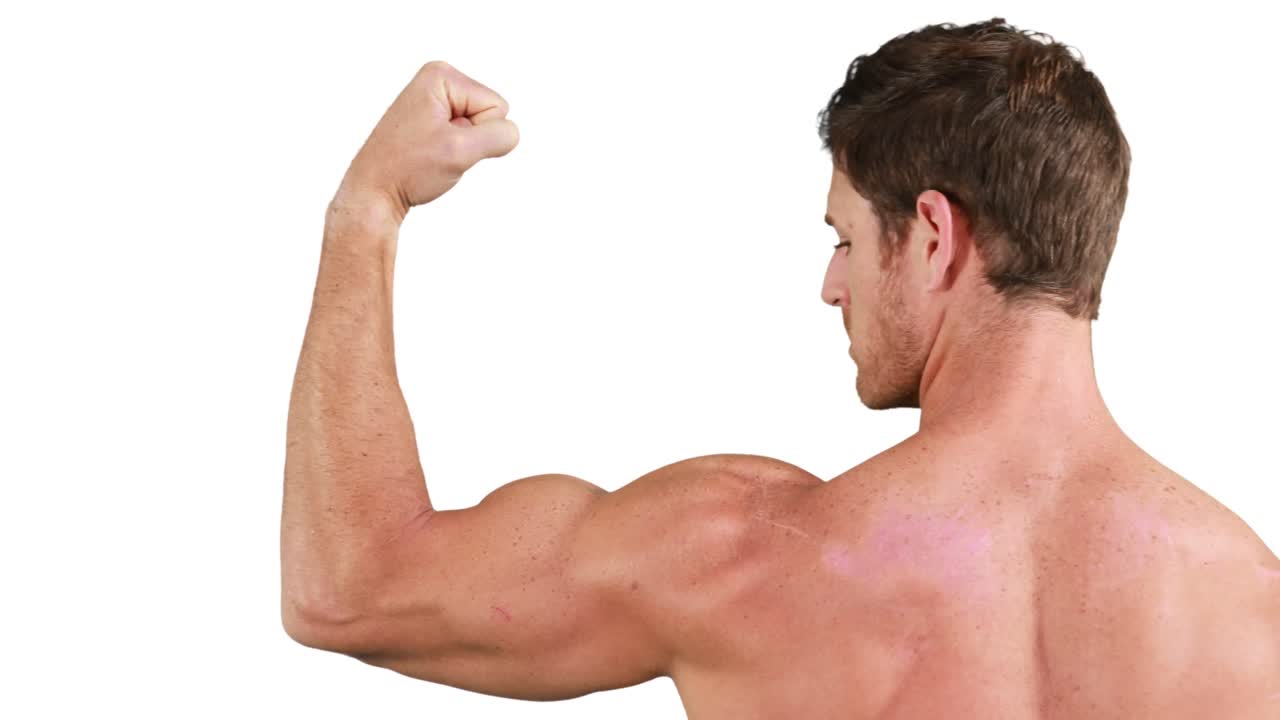 근육 을  ⁇ 는 근육 을 가진 사람