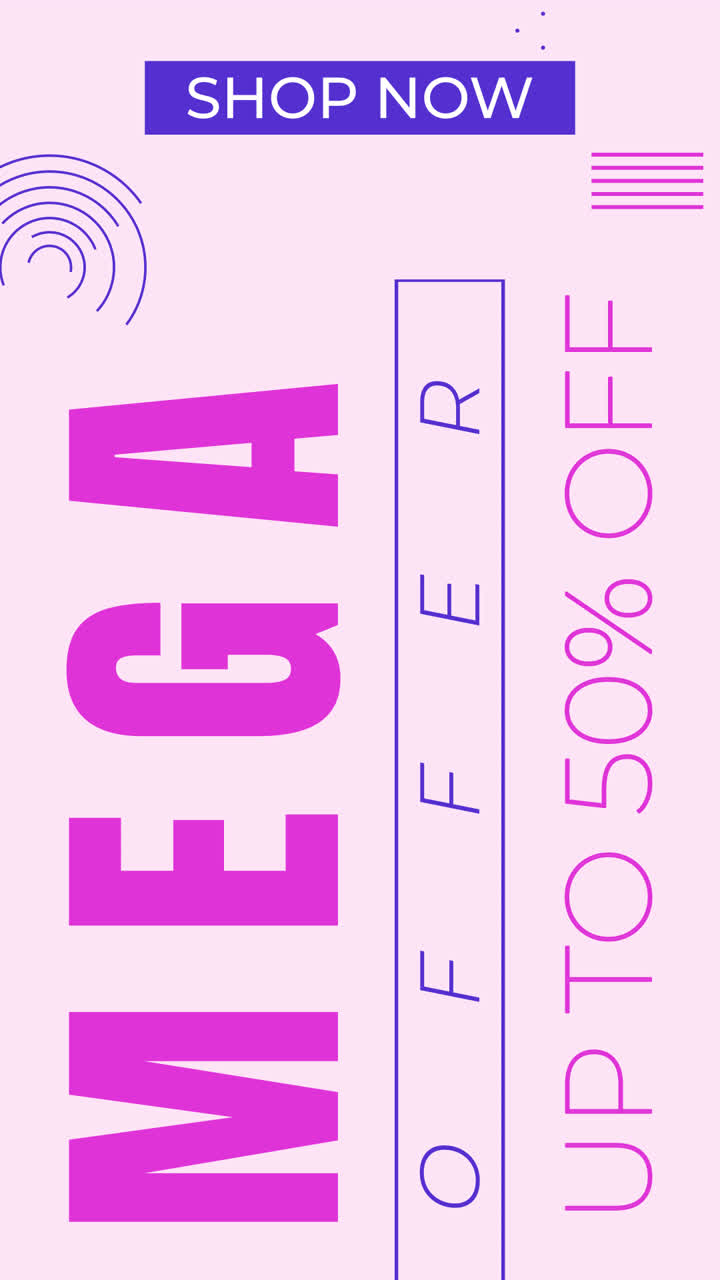 Mega Sale Up To 50% Off Promotion Poster