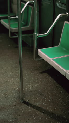 empty subway car interior