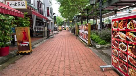 a walk down a vibrant food street.