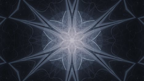 ondas de energía pulsantes de una encantadora estrella fractal cósmica que fluye sin fin y en bucle en el multiverso