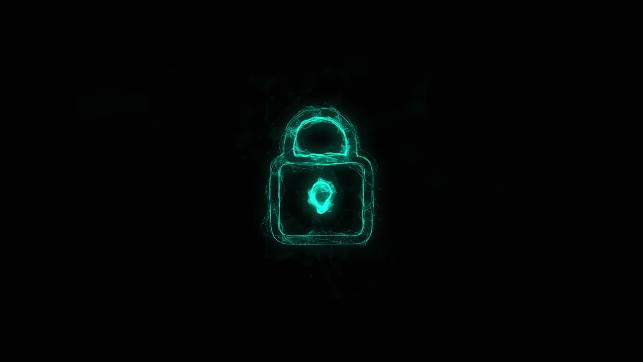 icono de bloqueo con efecto plexo. líneas conectadas con puntos. líneas plexo