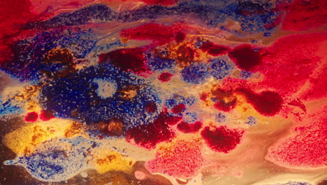 colourful, organic, liquids macro shots buzzing and flowing