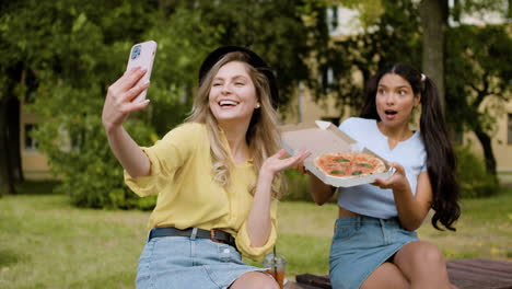 young girl friends having a good time together