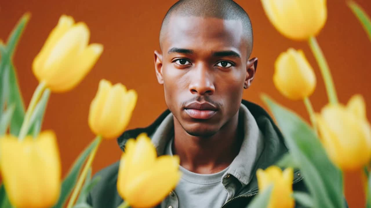 Man with Tulips