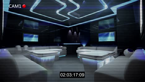 grabación de cctv en el cuarto del club cibernético