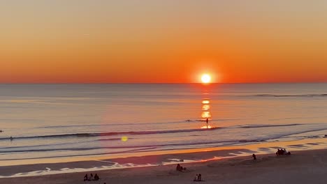 sand and waves on sunset beach