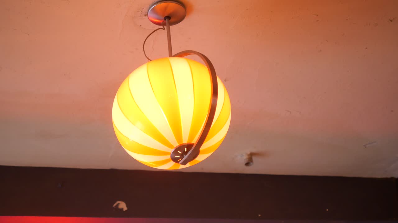 Vintage Yellow Pendant Light