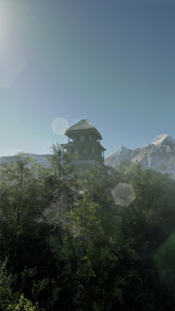 산 꼭대기 에 있는 파고다