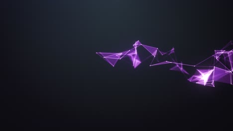 futuristic polygons background - technology shape - animation