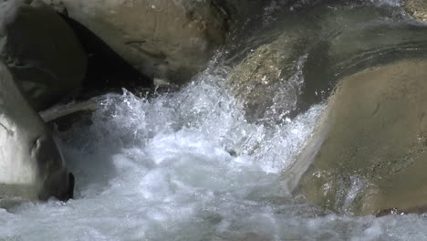 slow zoom out of a waterfall on north fork matilija creek above ojai california