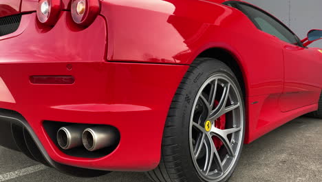 red ferrari f430 rear view