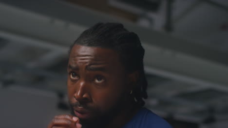 close up of male athlete or boxer training in gym sparring and warming up preparing for sports event or fight 2