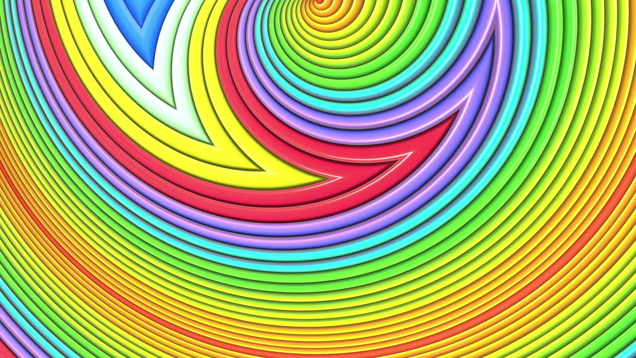 las rayas multicolores del arco iris se mueven cíclicamente. 67