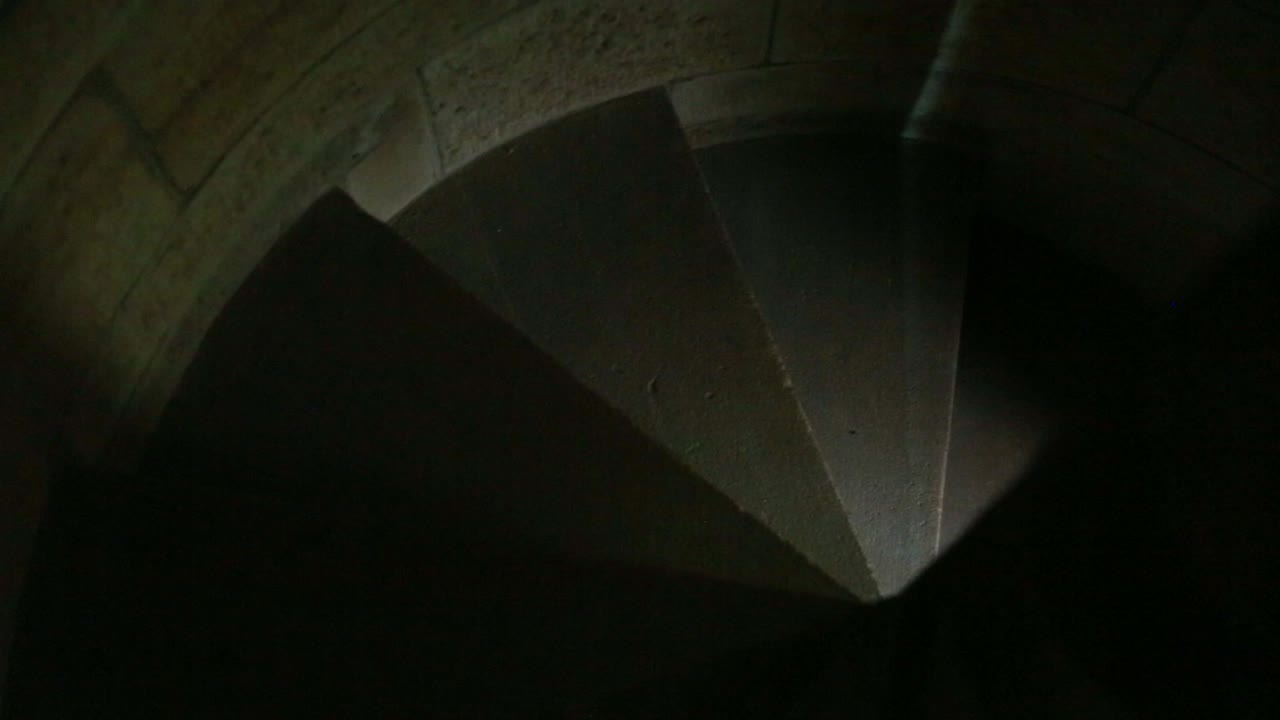 stairs to belfry of old modern anglican church