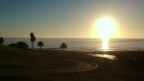 aerial view of the golf course with the oceanside view