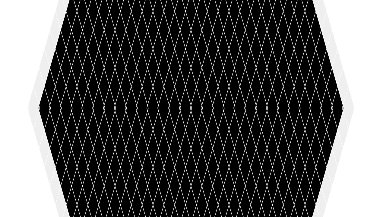 Udvidende geometrisk diamantmønster-animation, der toner ud til sort