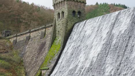 views of the famous howden and derwent stone build dams, used in the filming of the movie dam busters