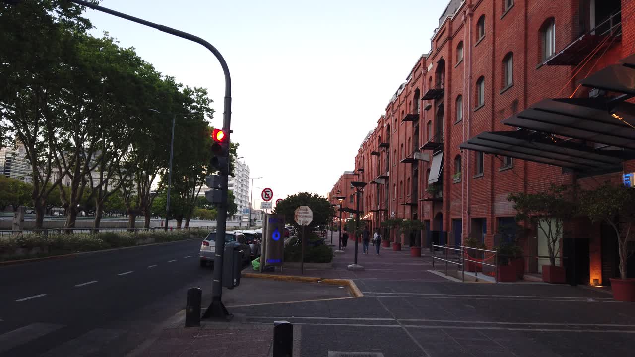 Cityscape of puerto madero, warehouses of buenos aires city, travel landmark