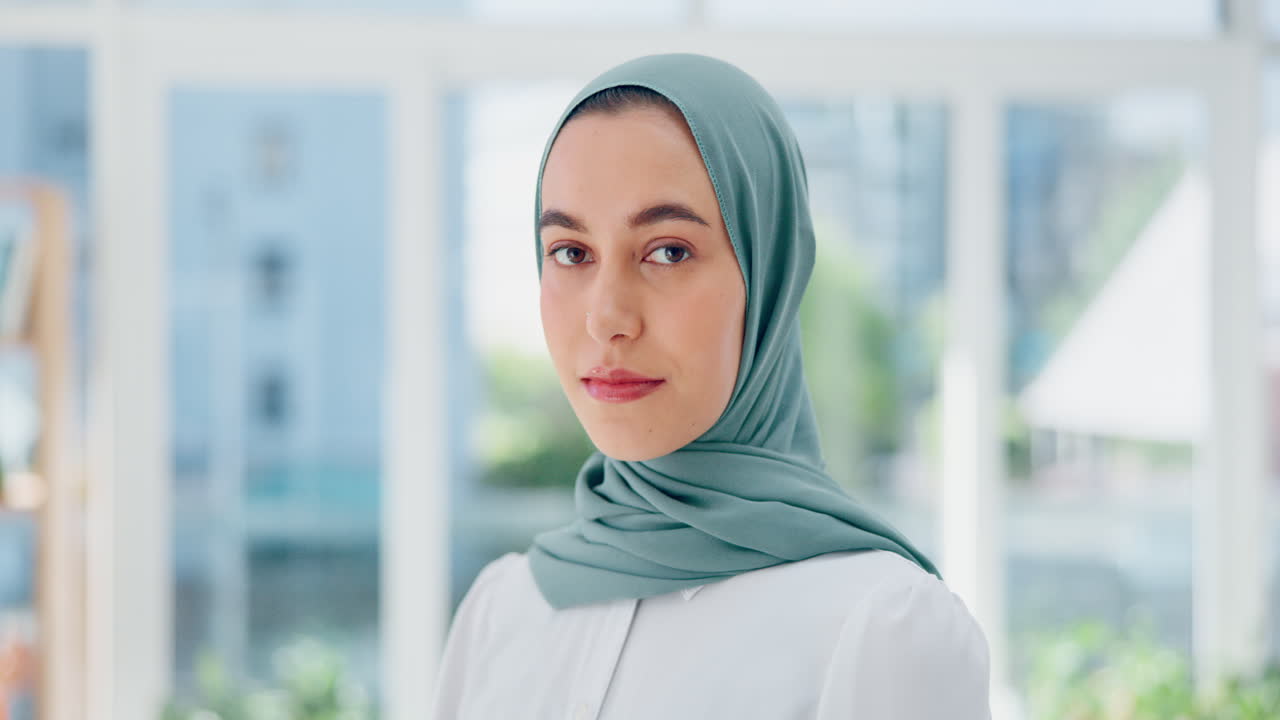 Creative muslim woman, face