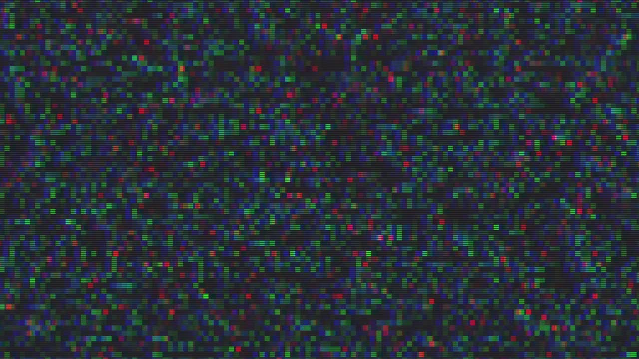 diseño único abstracto animación digital ruido de píxeles error de fallo daño de video