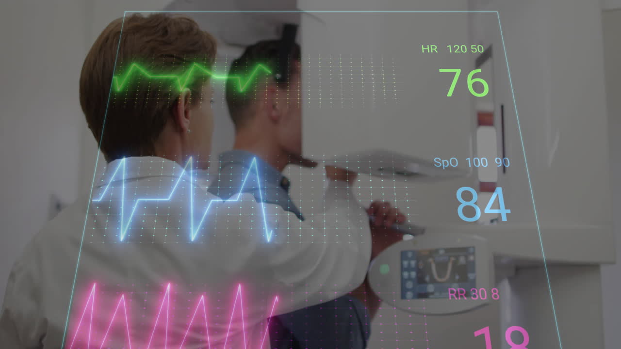 анимация обработки медицинских данных среди различных врачей