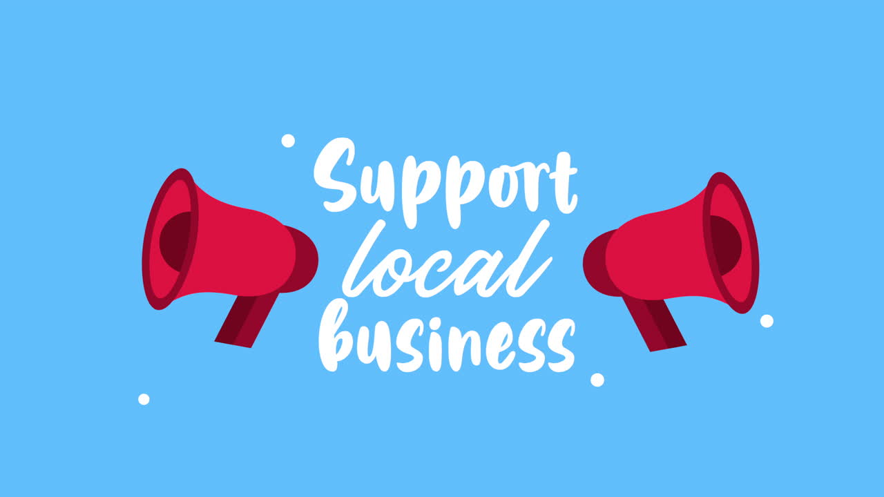 메가폰으로 지역 비즈니스 글자를 지원합니다.