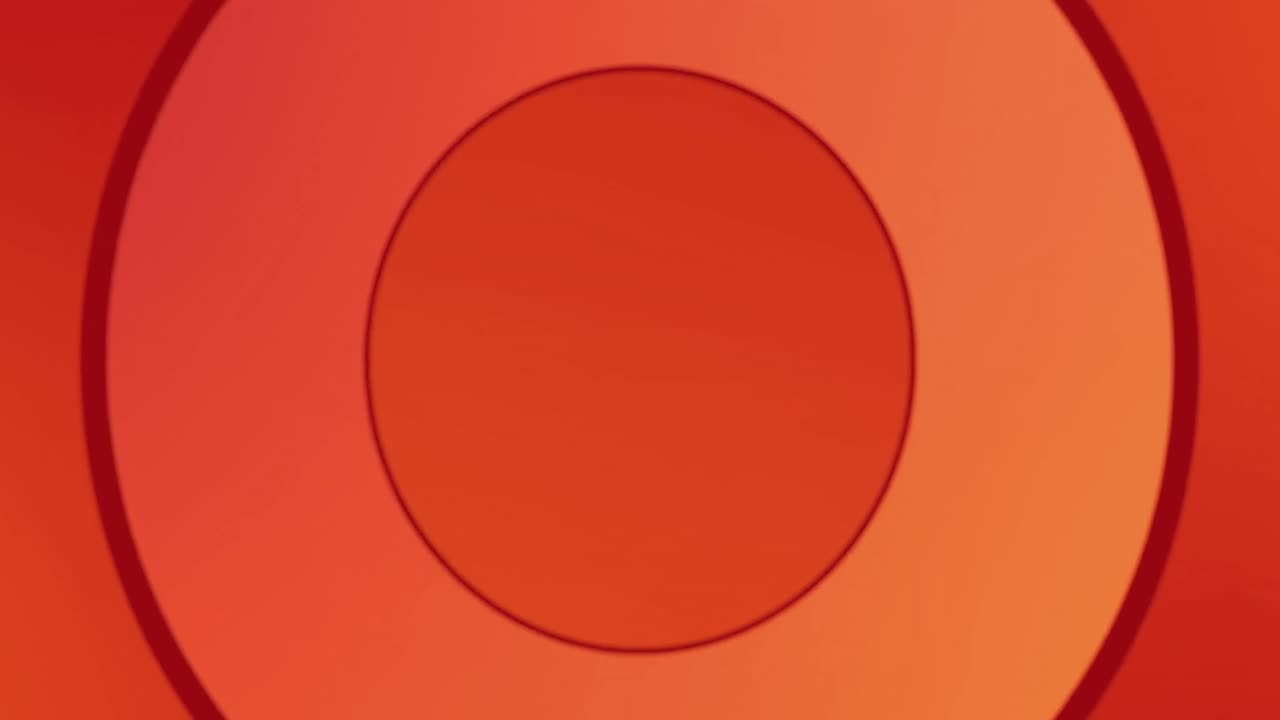 Circles forming in hypnotic motion against orange background