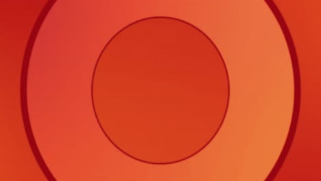 Circles forming in hypnotic motion against orange background